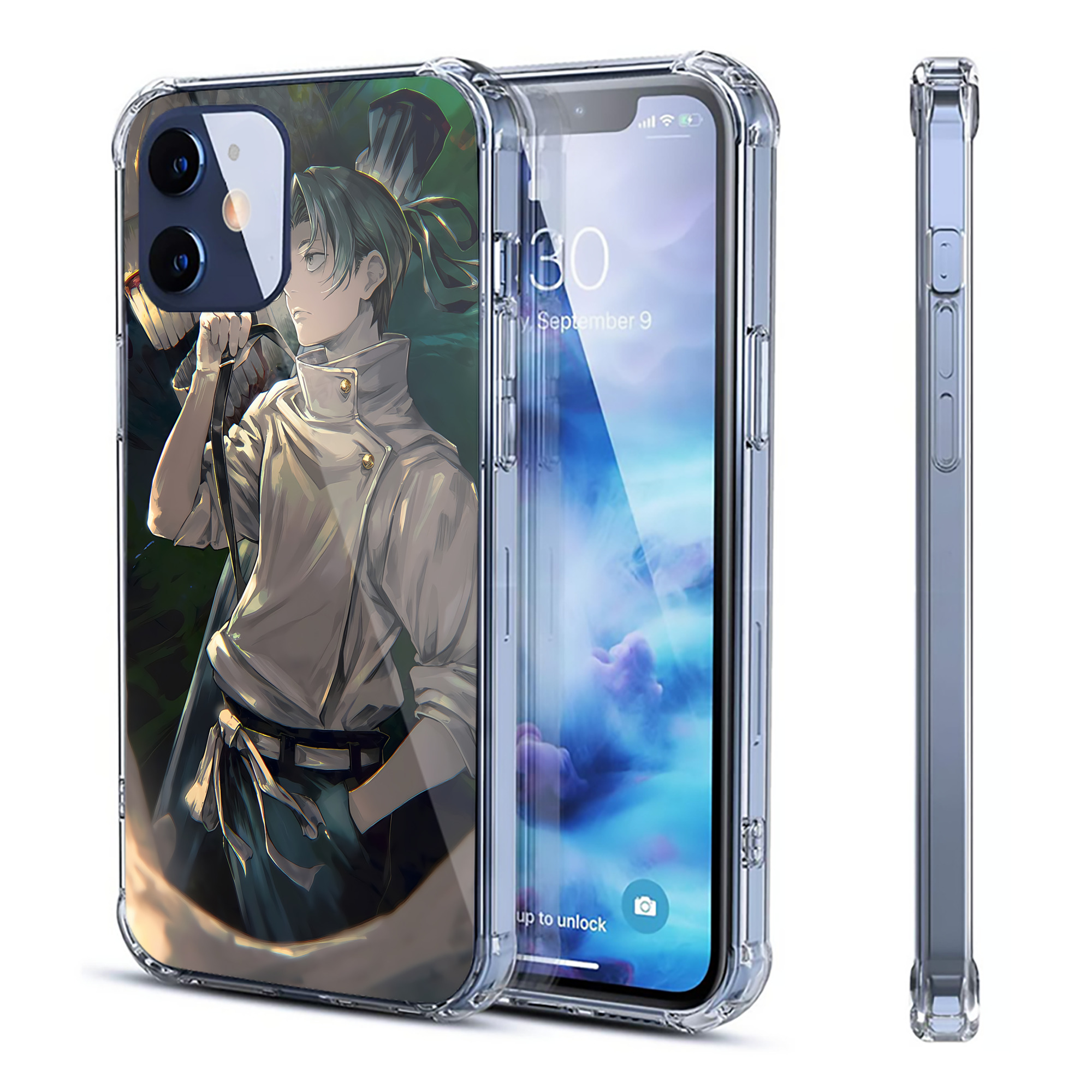 （画像用） 呪術廻戦 Jujutsu Kaisen 【iPhone 12シリーズ対応】透明スマホケース（クリアソフトケース）